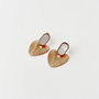 Heliophilia Silver Pendientes de Acero Inoxidable 316L Dorados para Mujer, Resistentes a la Corrosión y al Agua, 4 cm